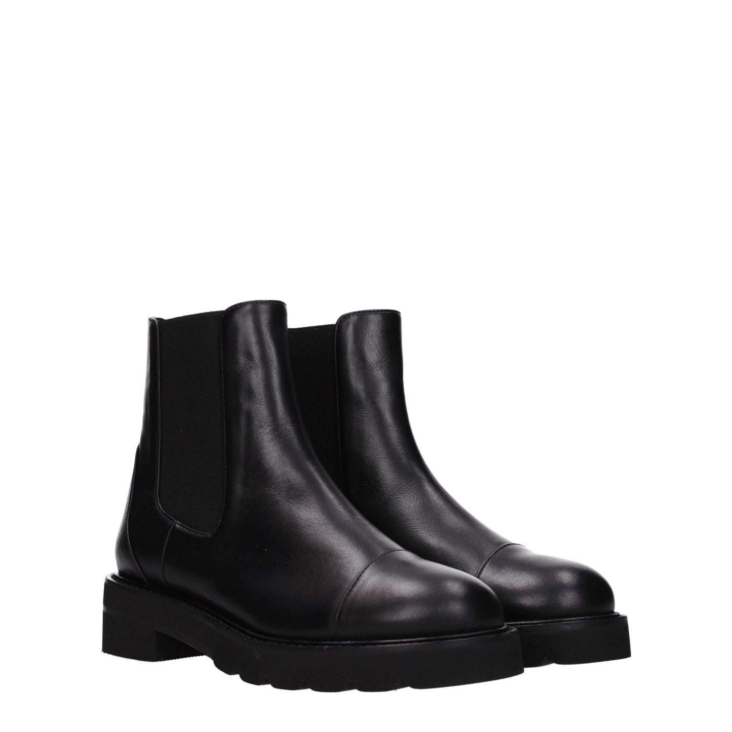 Stuart Weitzman Black Leather Ankle
