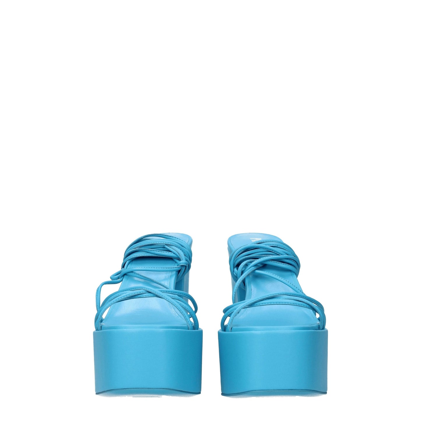 Paris Texas Light Blue Leather Sandal