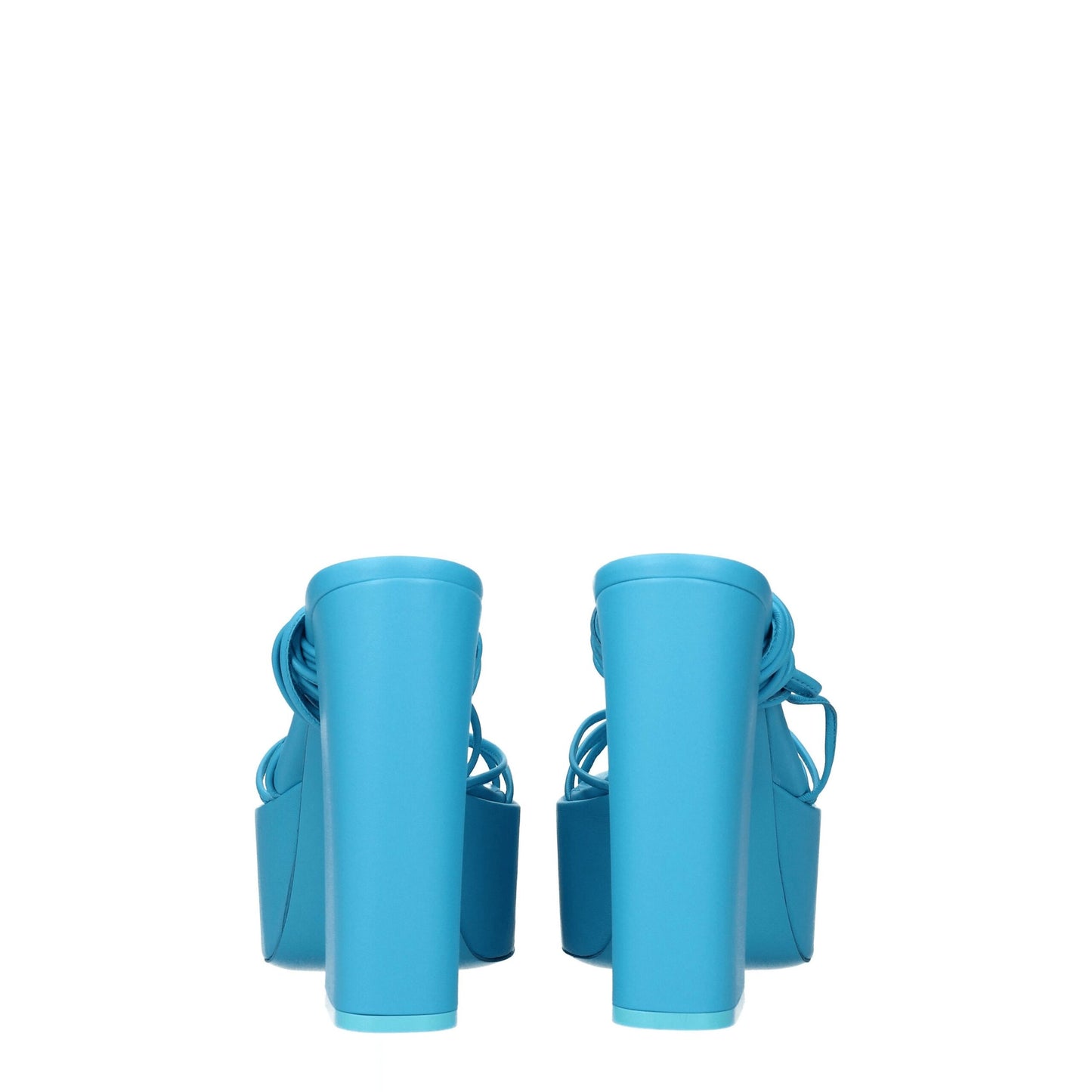 Paris Texas Light Blue Leather Sandal