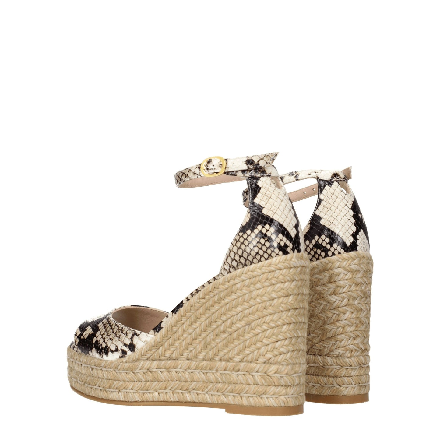 Stuart Weitzman Beige Leather Wedge