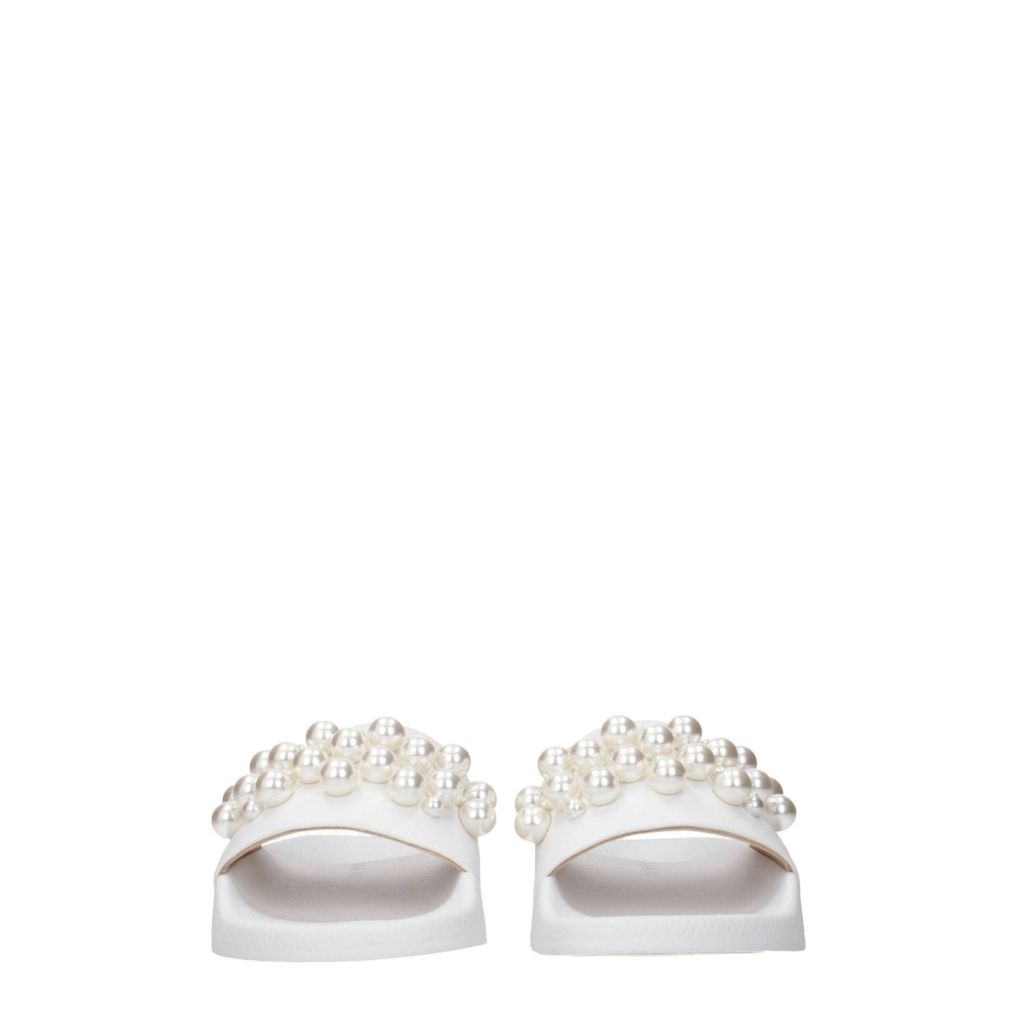 Stuart Weitzman White Leather Slipper