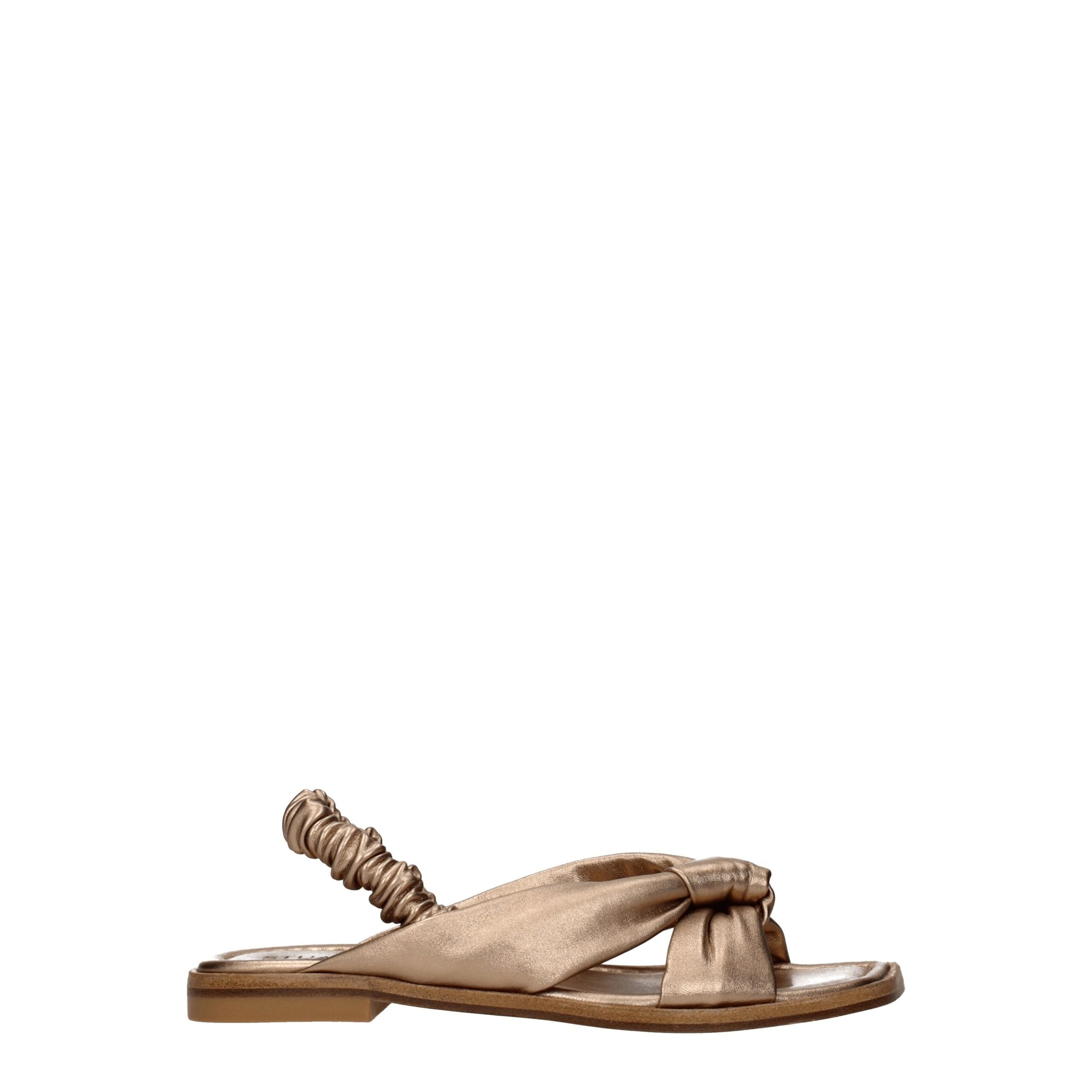 Stuart Weitzman Gold Leather Sandal