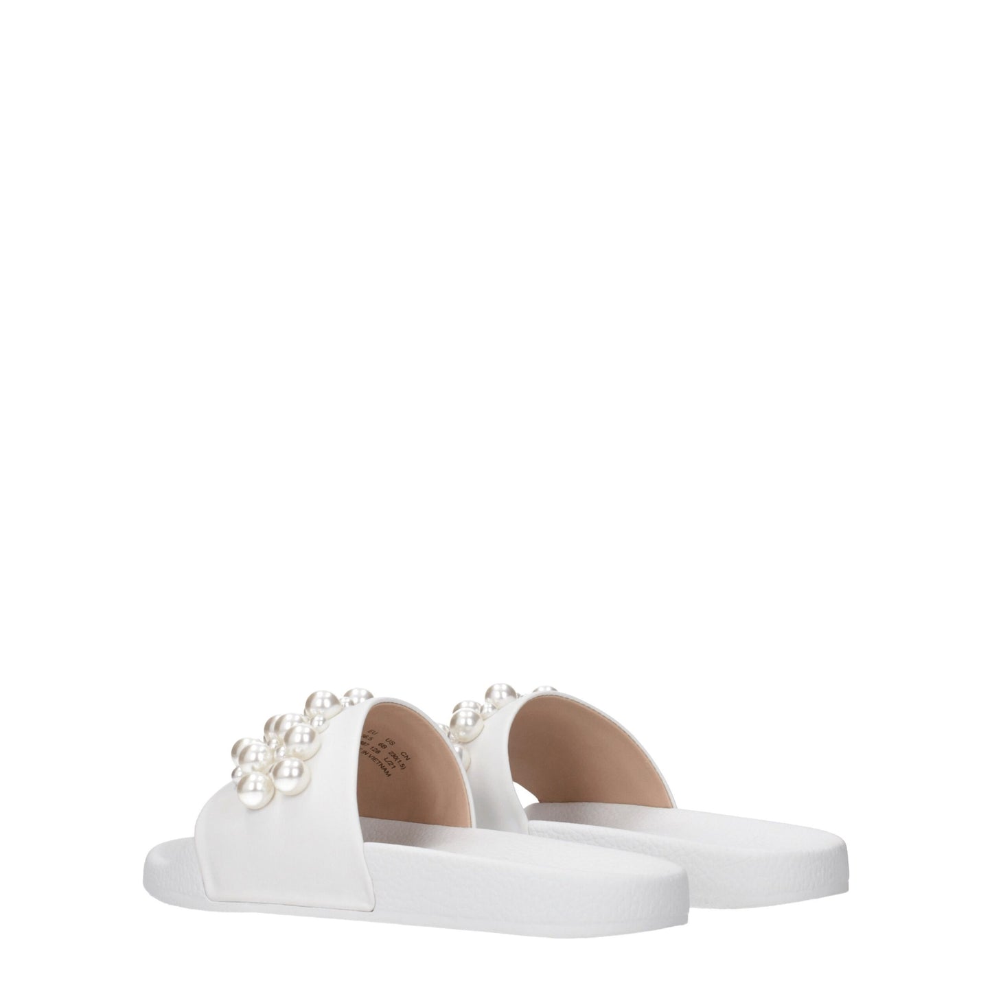 Stuart Weitzman White Leather Slipper