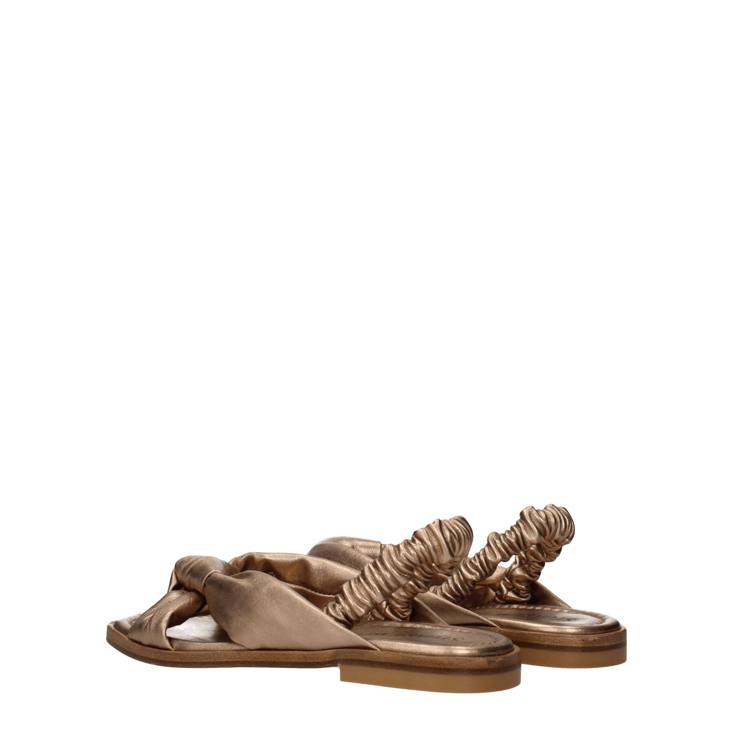 Stuart Weitzman Gold Leather Sandal