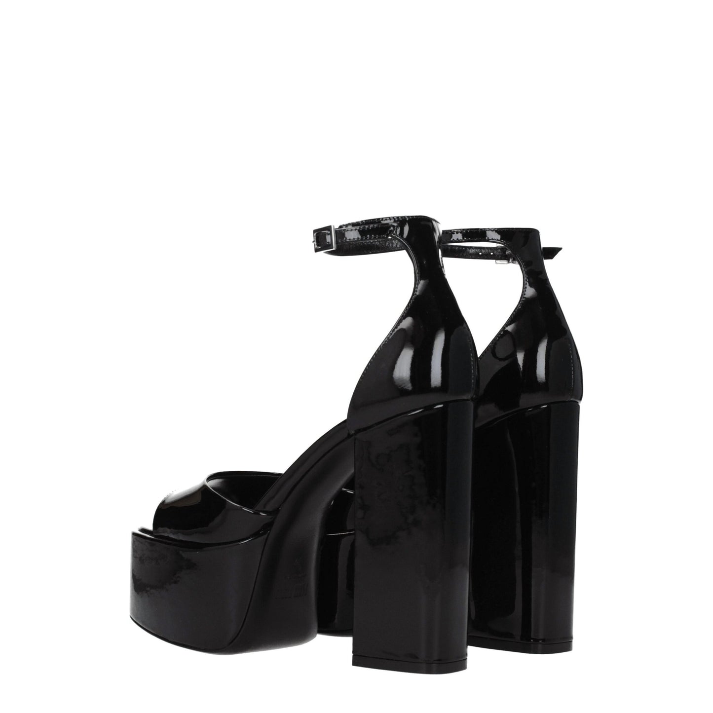Paris Texas Black Leather Sandal