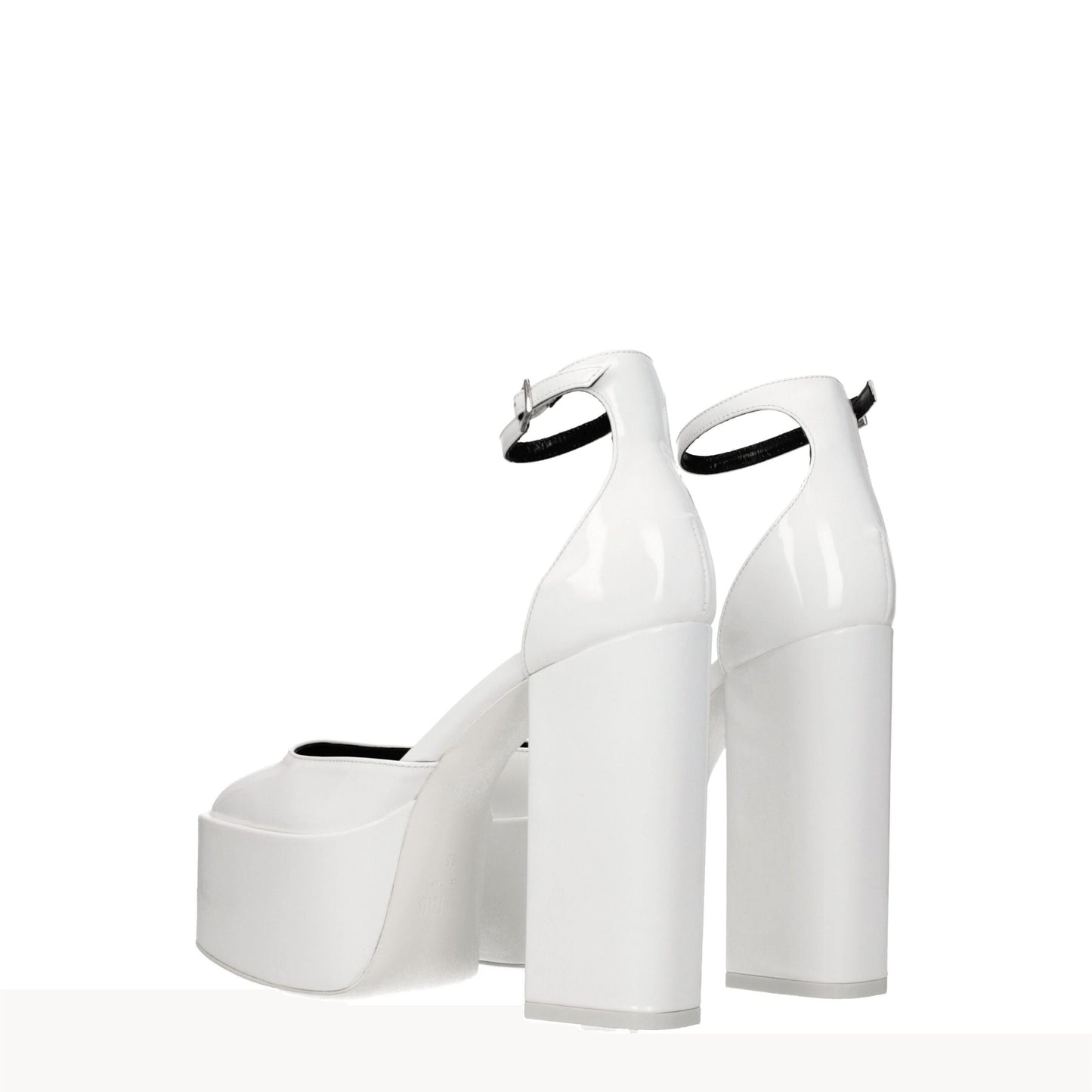 Paris Texas White Leather Sandal