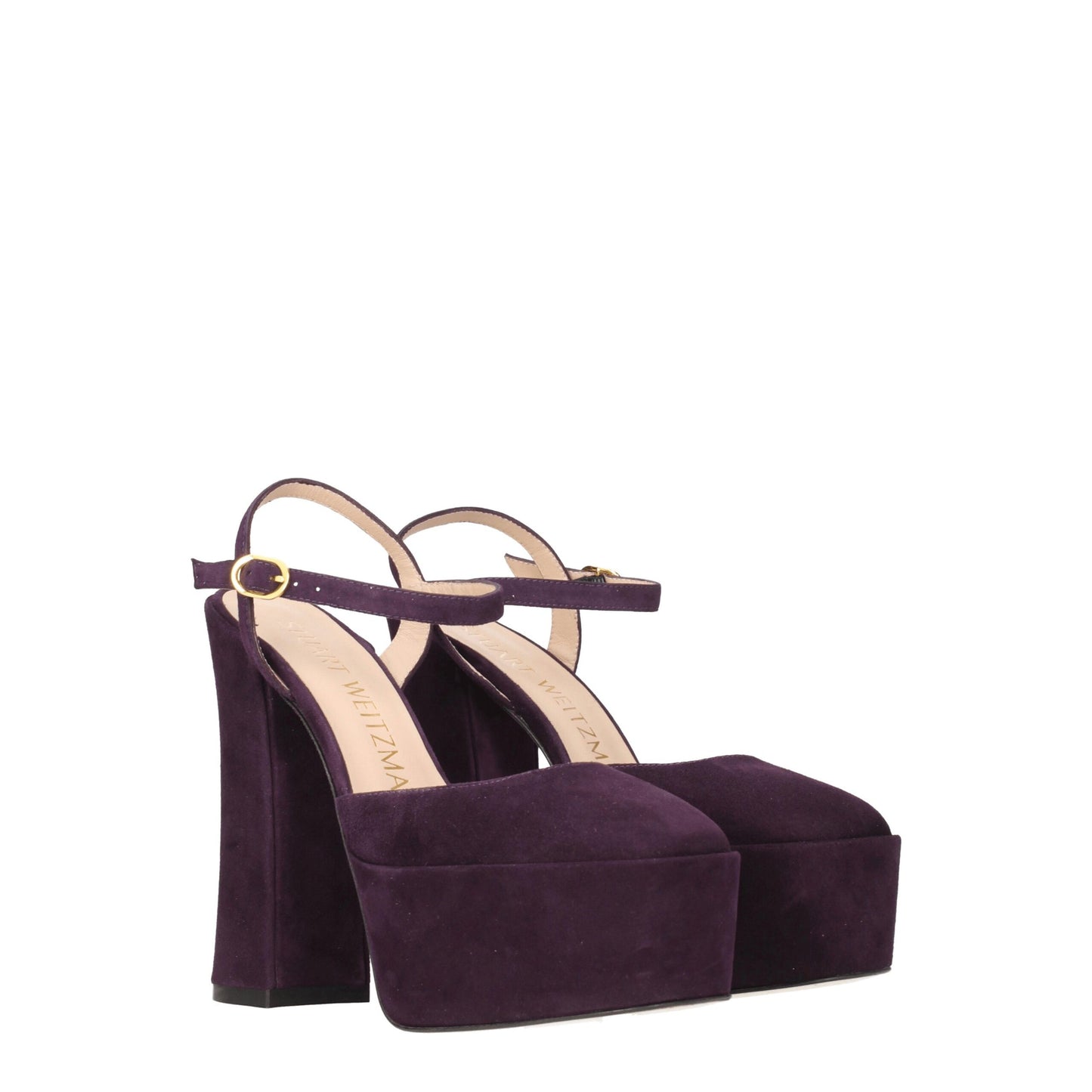 Stuart Weitzman Purple Leather Sandal