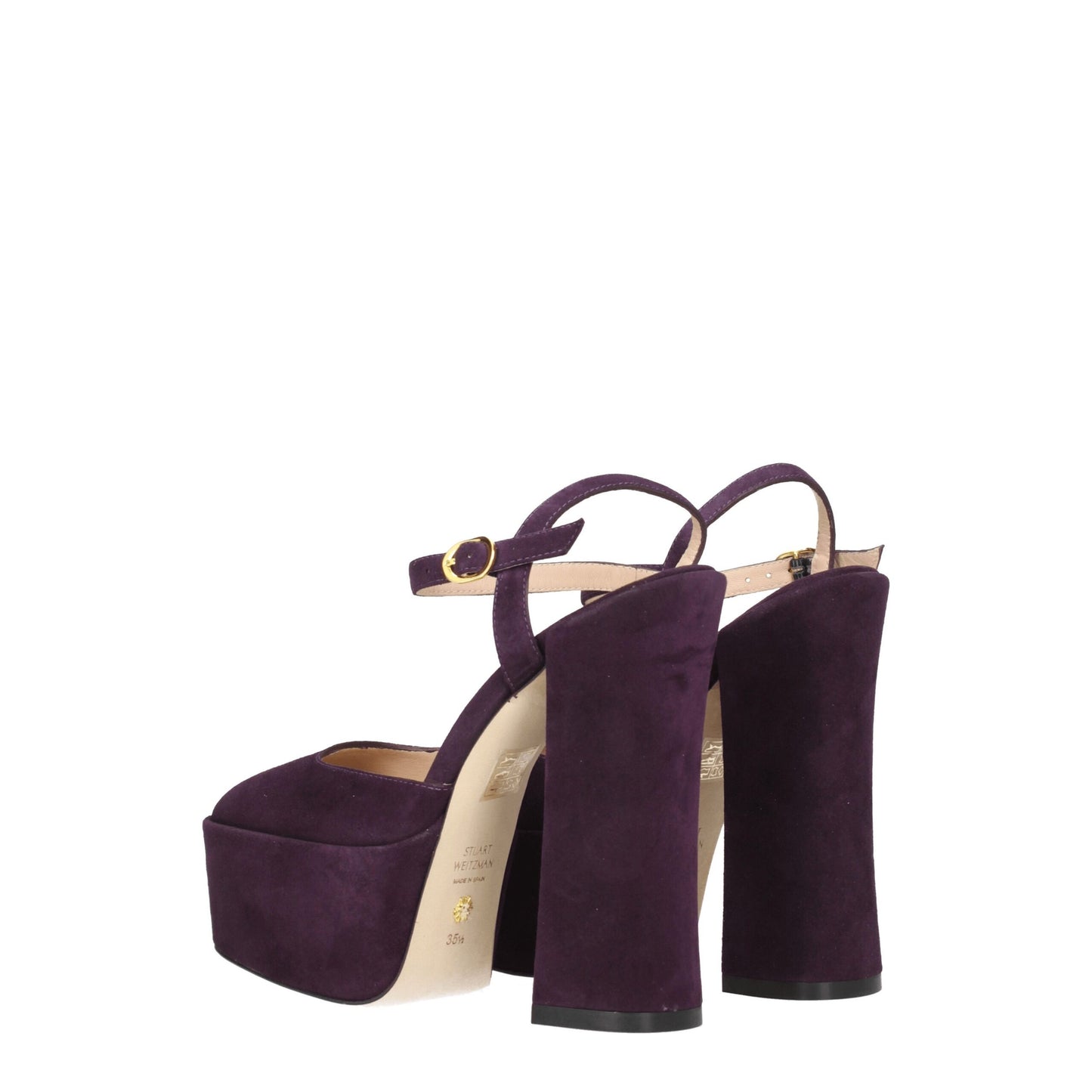 Stuart Weitzman Purple Leather Sandal