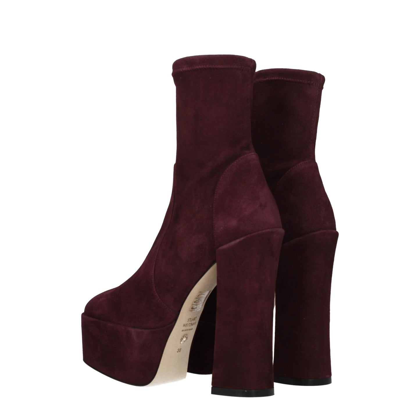 Stuart Weitzman Purple Leather Ankle