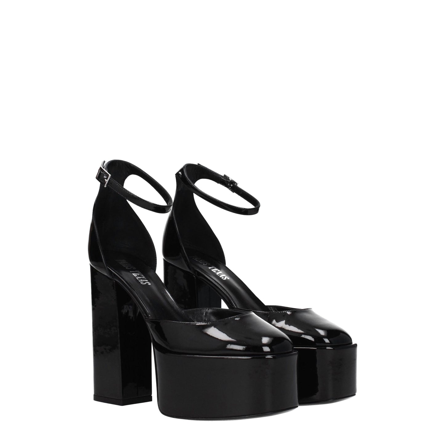 Paris Texas Black Leather Sandal