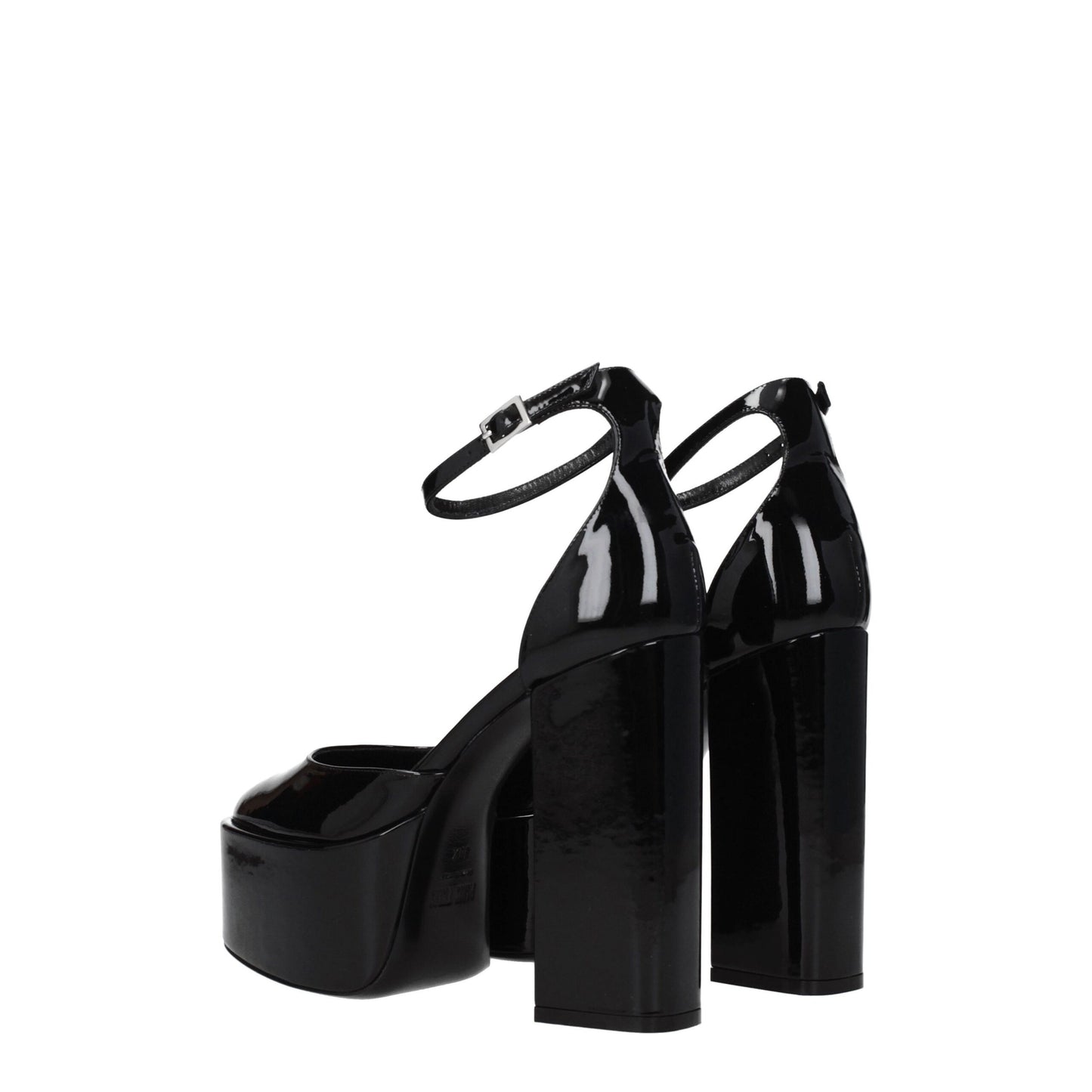 Paris Texas Black Leather Sandal