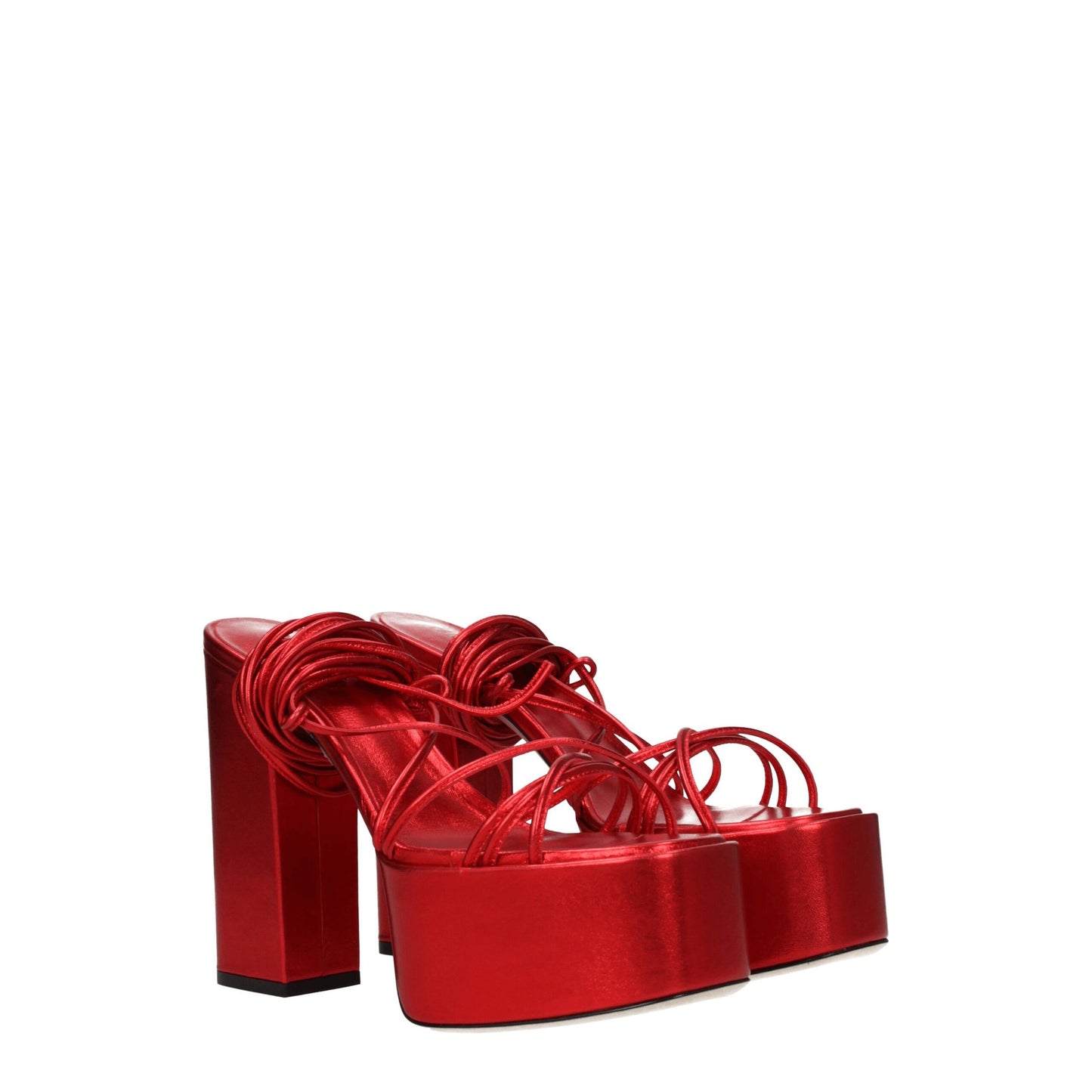 Paris Texas Red Leather Sandal