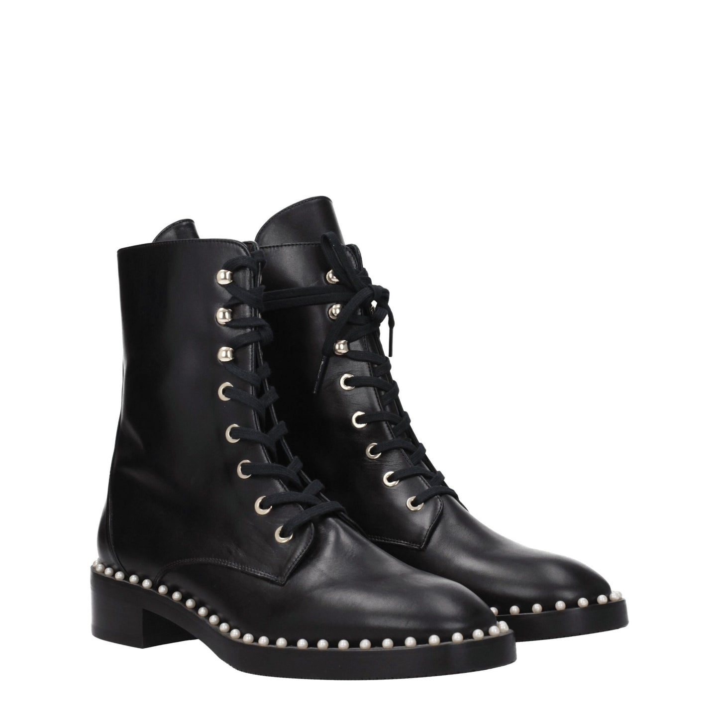Stuart Weitzman Black Leather Ankle