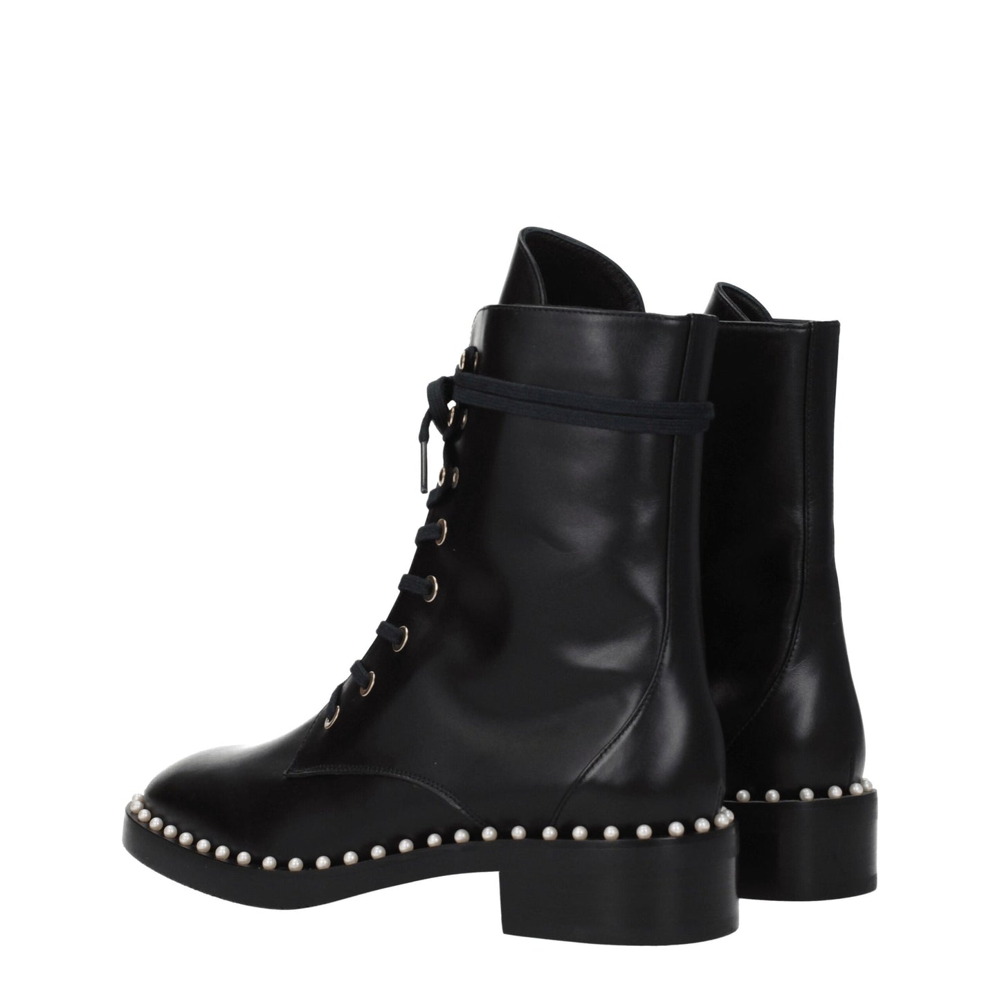 Stuart Weitzman Black Leather Ankle