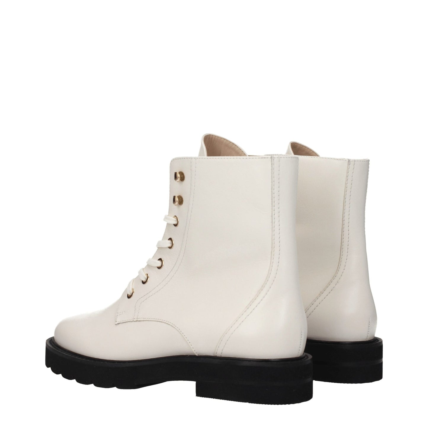Stuart Weitzman White Leather Ankle