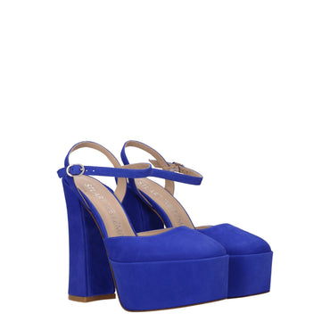 Stuart Weitzman Blue Leather Sandal