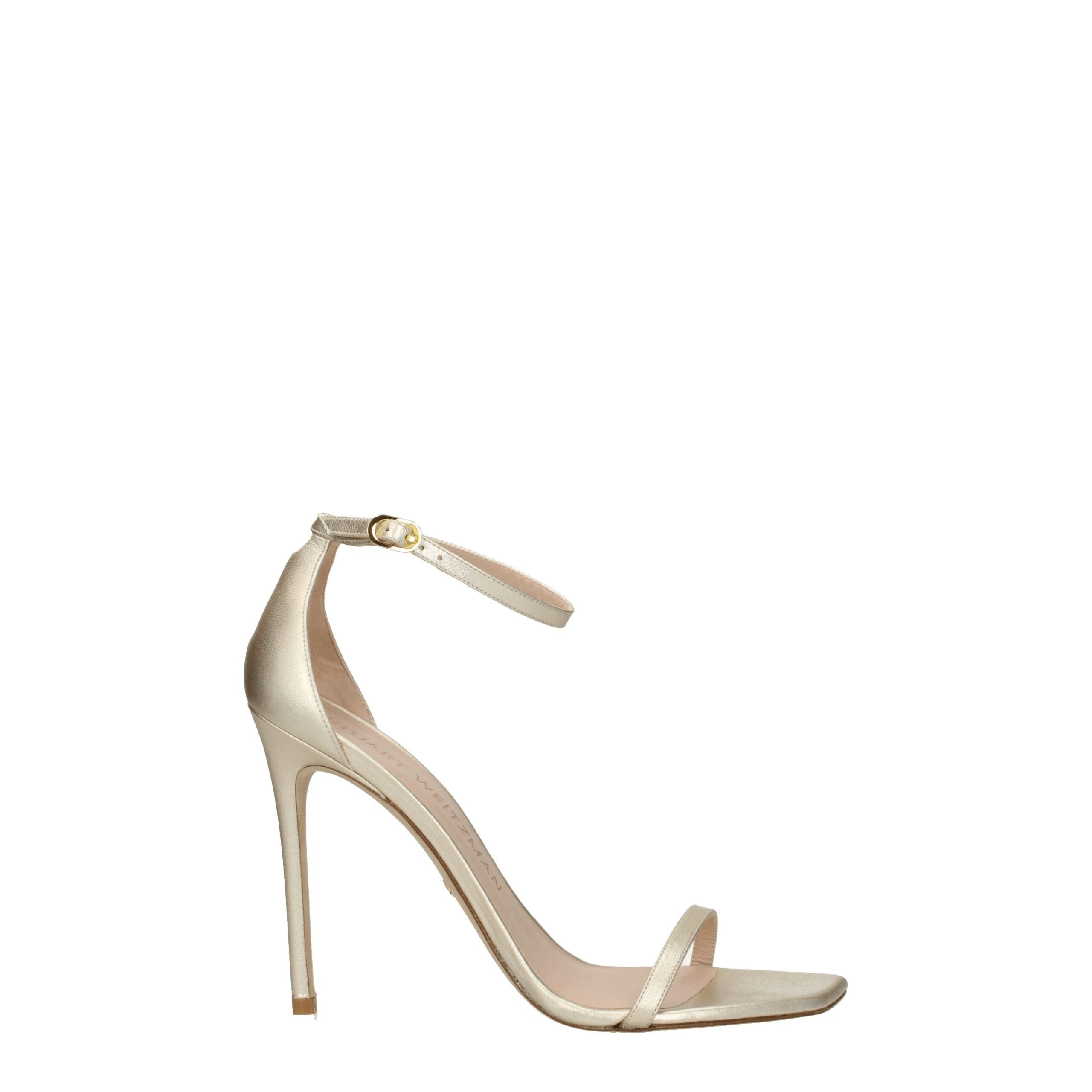 Stuart Weitzman Gold Leather Sandal
