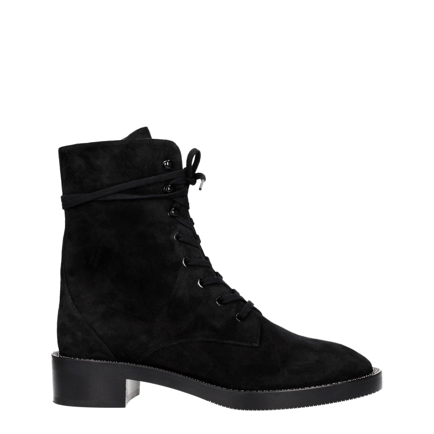 Stuart Weitzman Black Leather Ankle