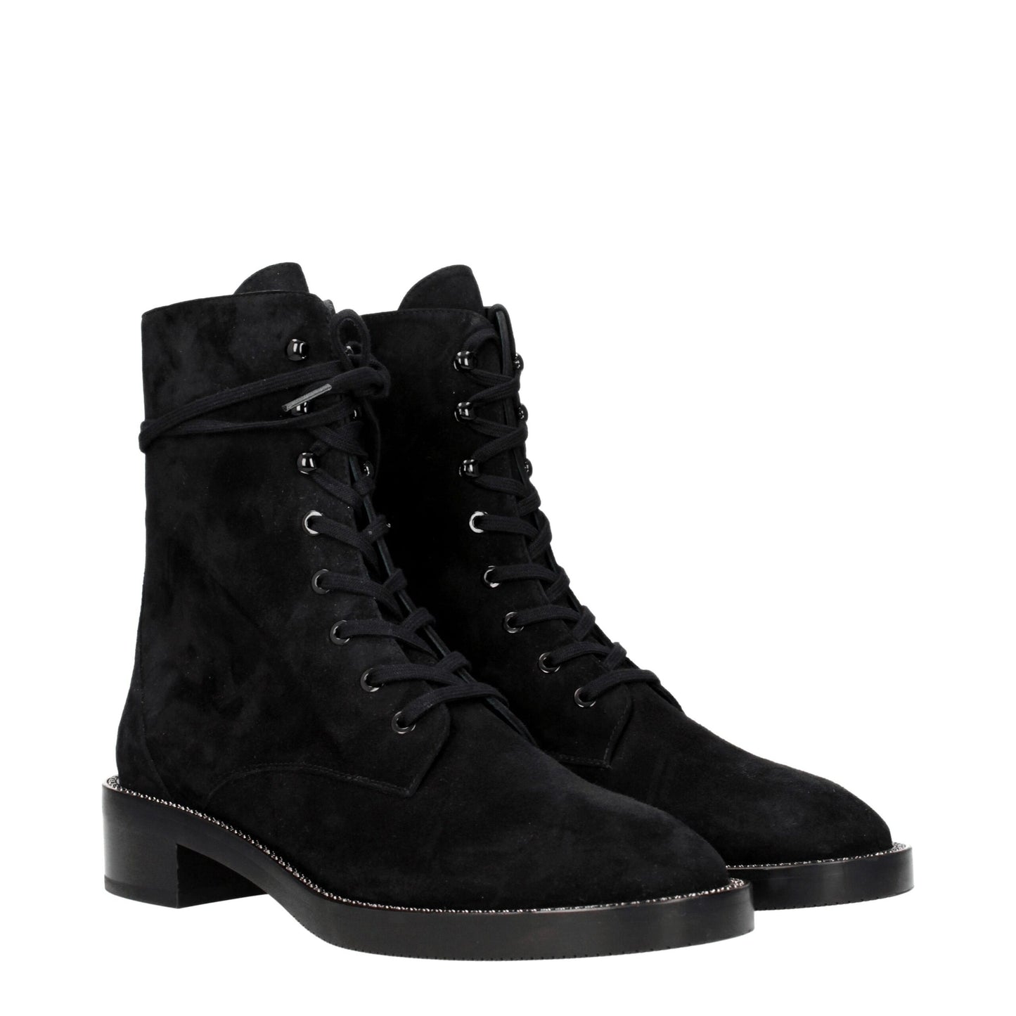 Stuart Weitzman Black Leather Ankle
