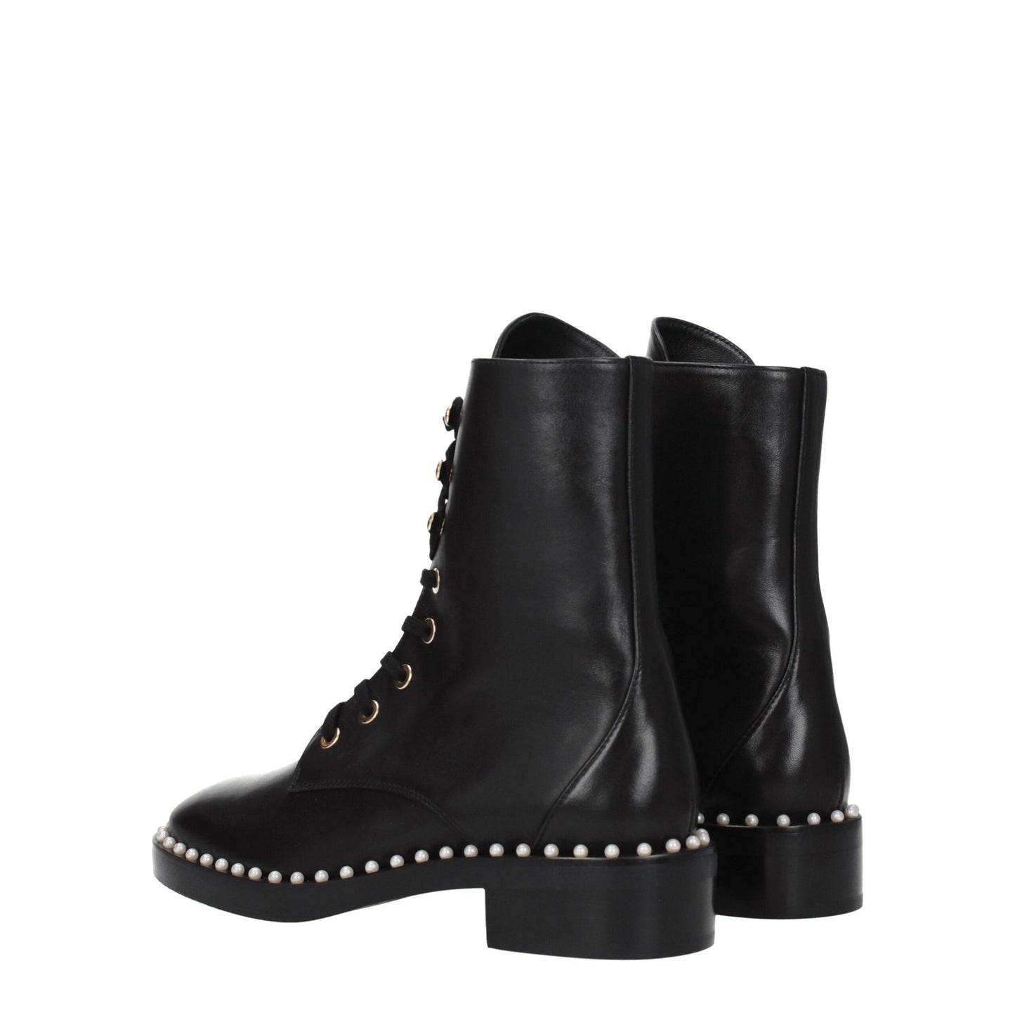 Stuart Weitzman Black Leather Ankle