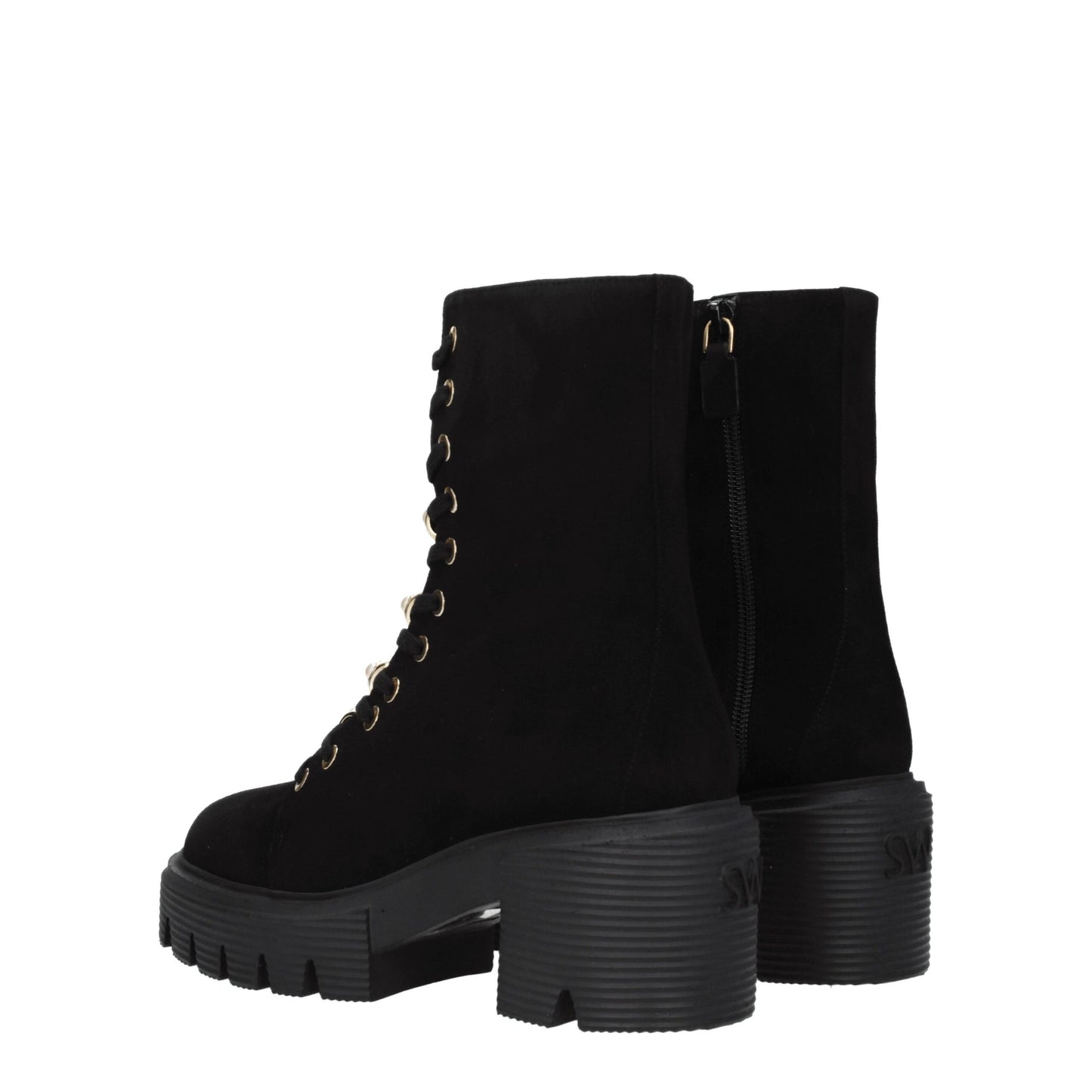 Stuart Weitzman Black Leather Ankle