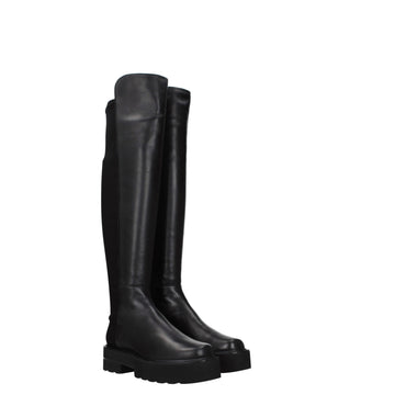 Stuart Weitzman Black Leather Boot
