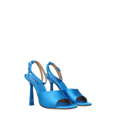 Off-White Blue Satin Sandal