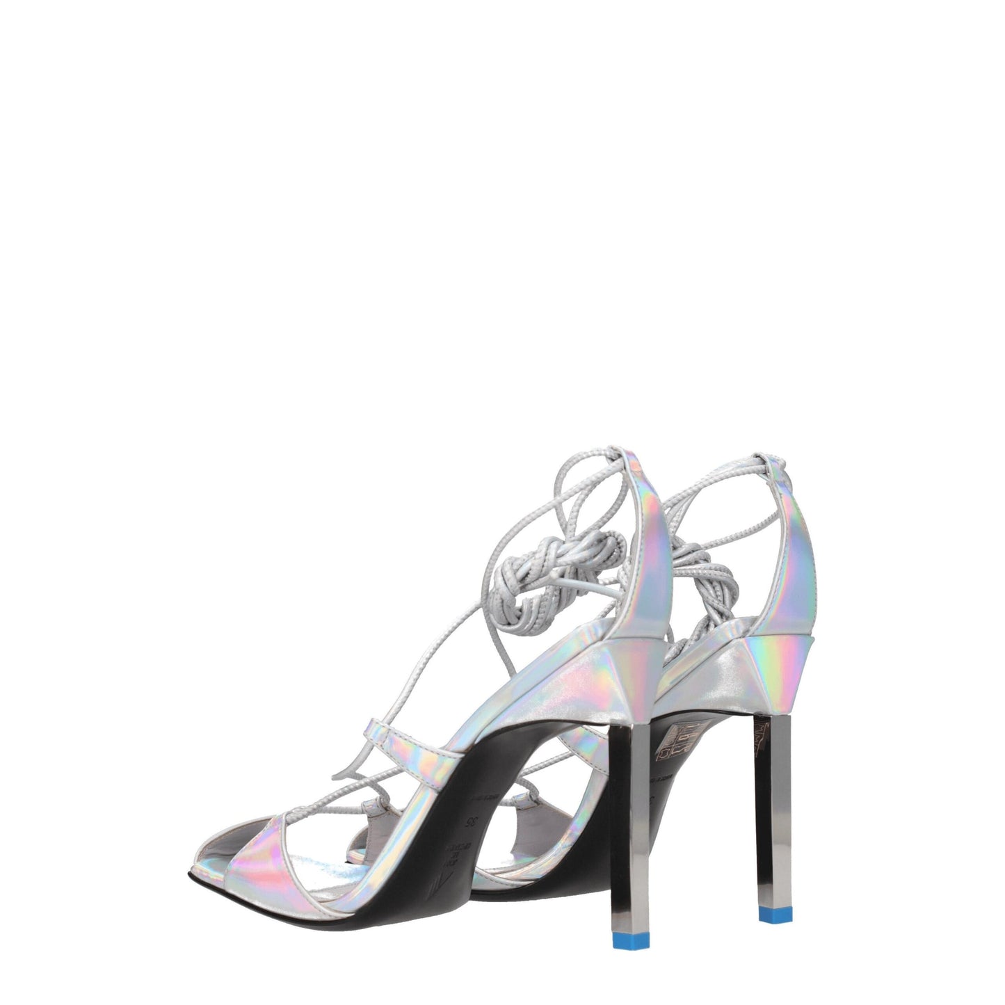 The Attico Gray Leather Sandal