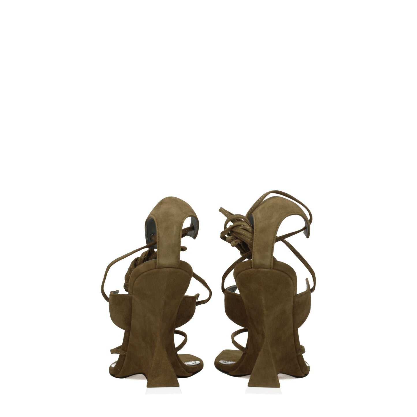 The Attico Green Leather Flip-Flop Sandal