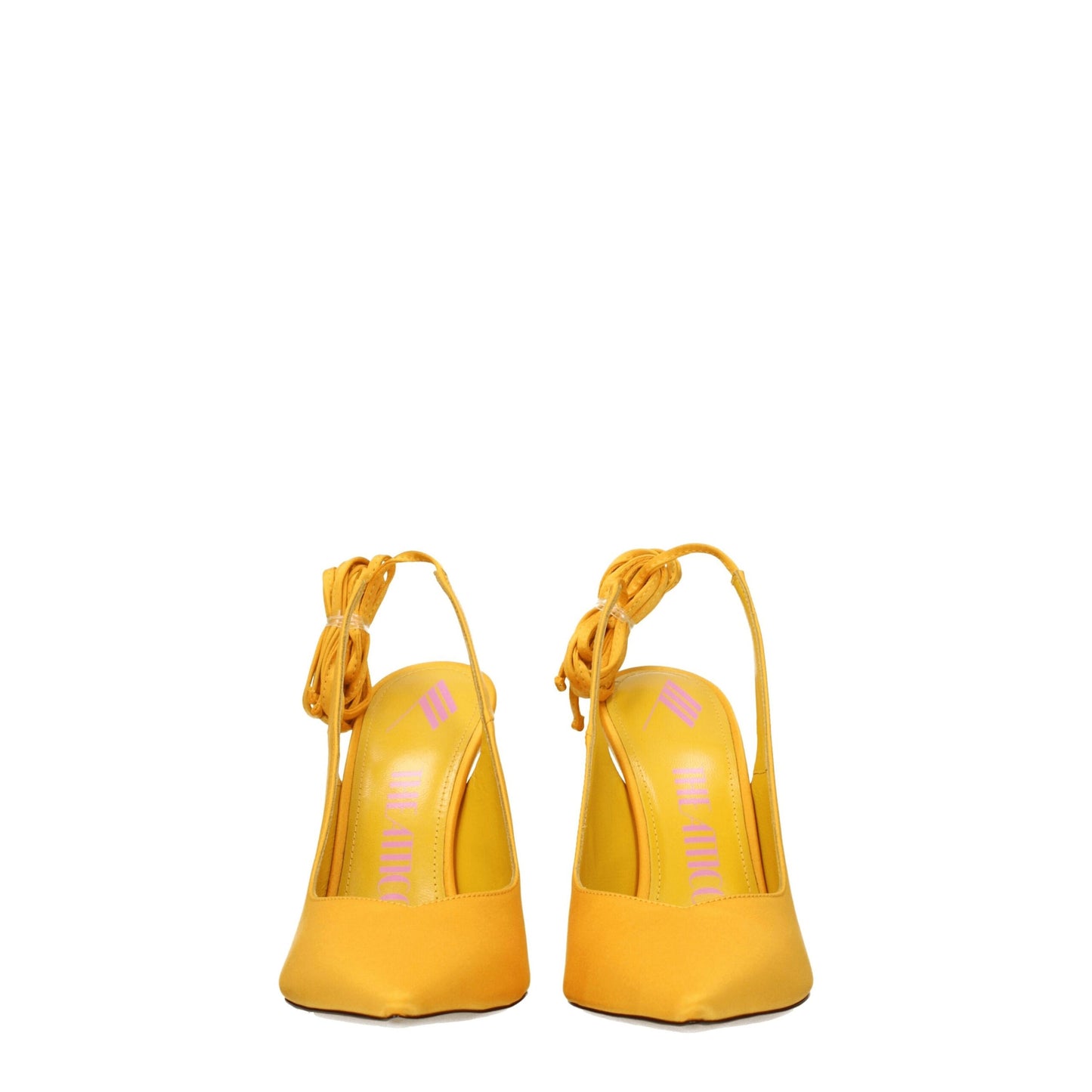 The Attico Orange Satin Sandal