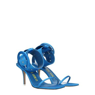 The Attico Light Blue Satin Sandal
