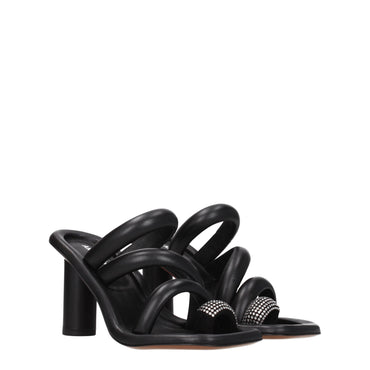 Ambush Black Leather Sandal
