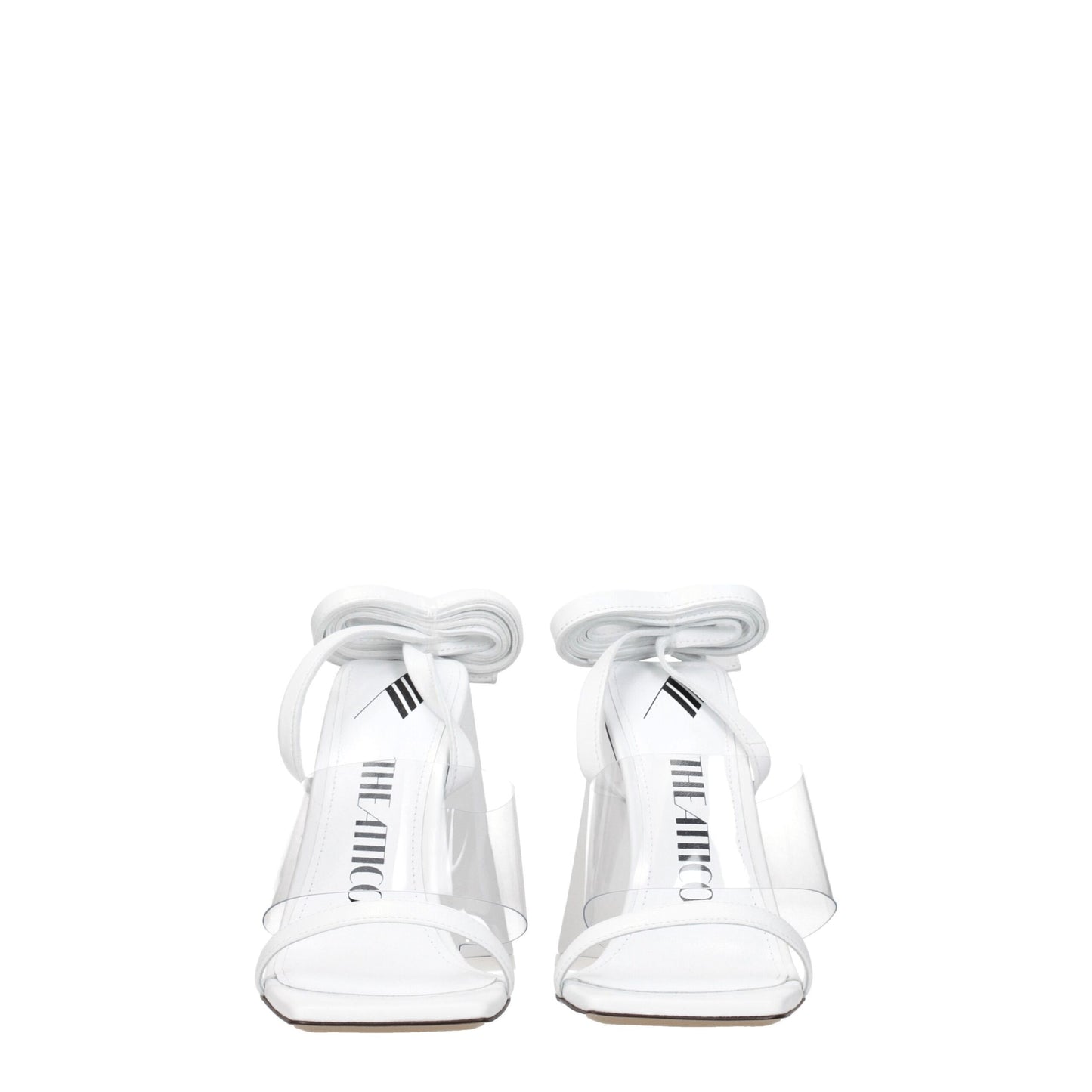 The Attico White Leather Sandal