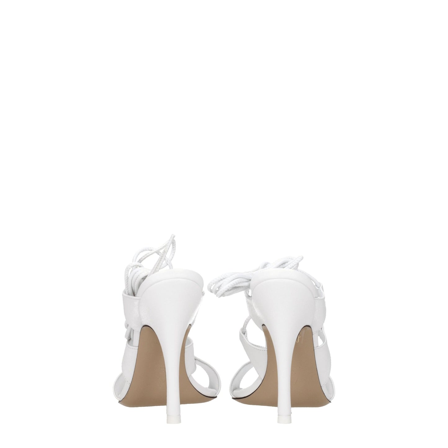 The Attico White Leather Sandal