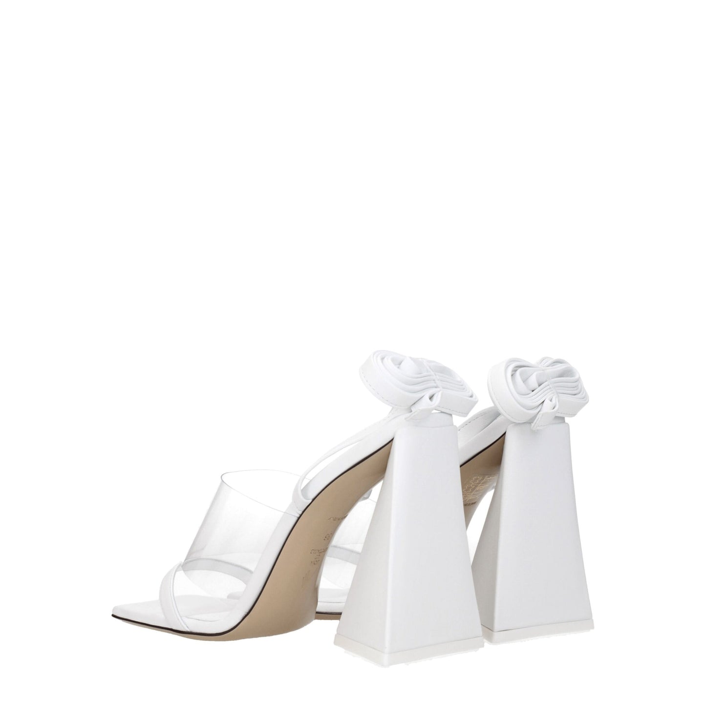 The Attico White Leather Sandal