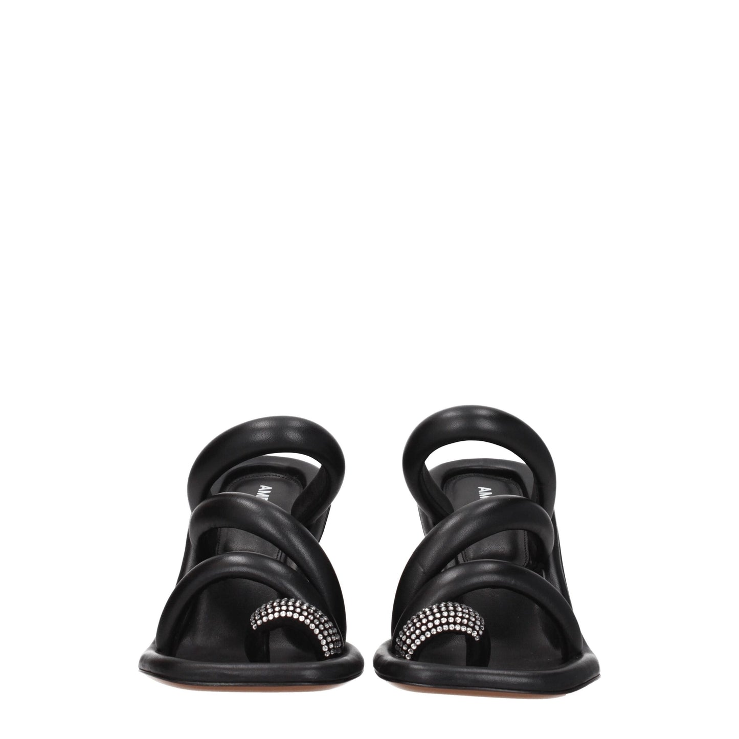 Ambush Black Leather Sandal
