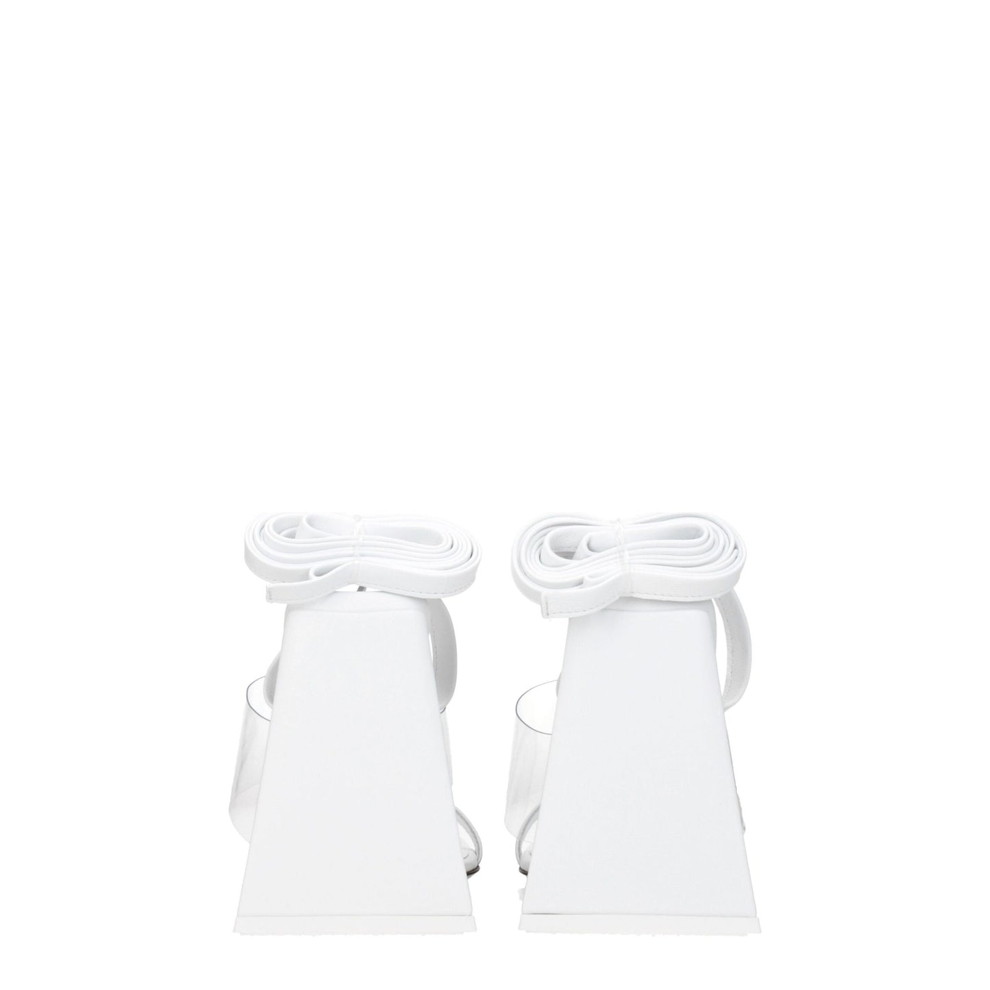 The Attico White Leather Sandal