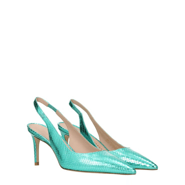 Stuart Weitzman Green Leather Sandal