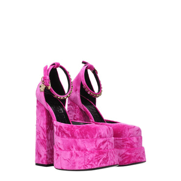 Versace Pink Velvet Sandal