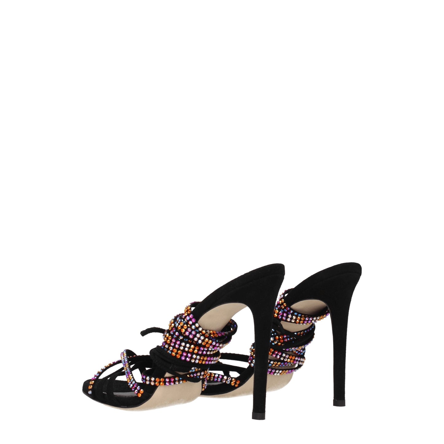 Paris Texas Black Leather Sandal