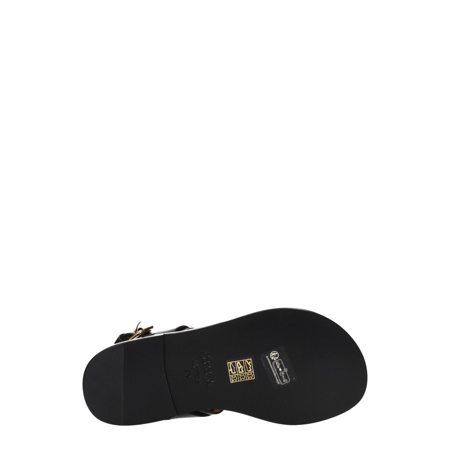 Isabel Marant Black Leather Flip-Flop Sandal