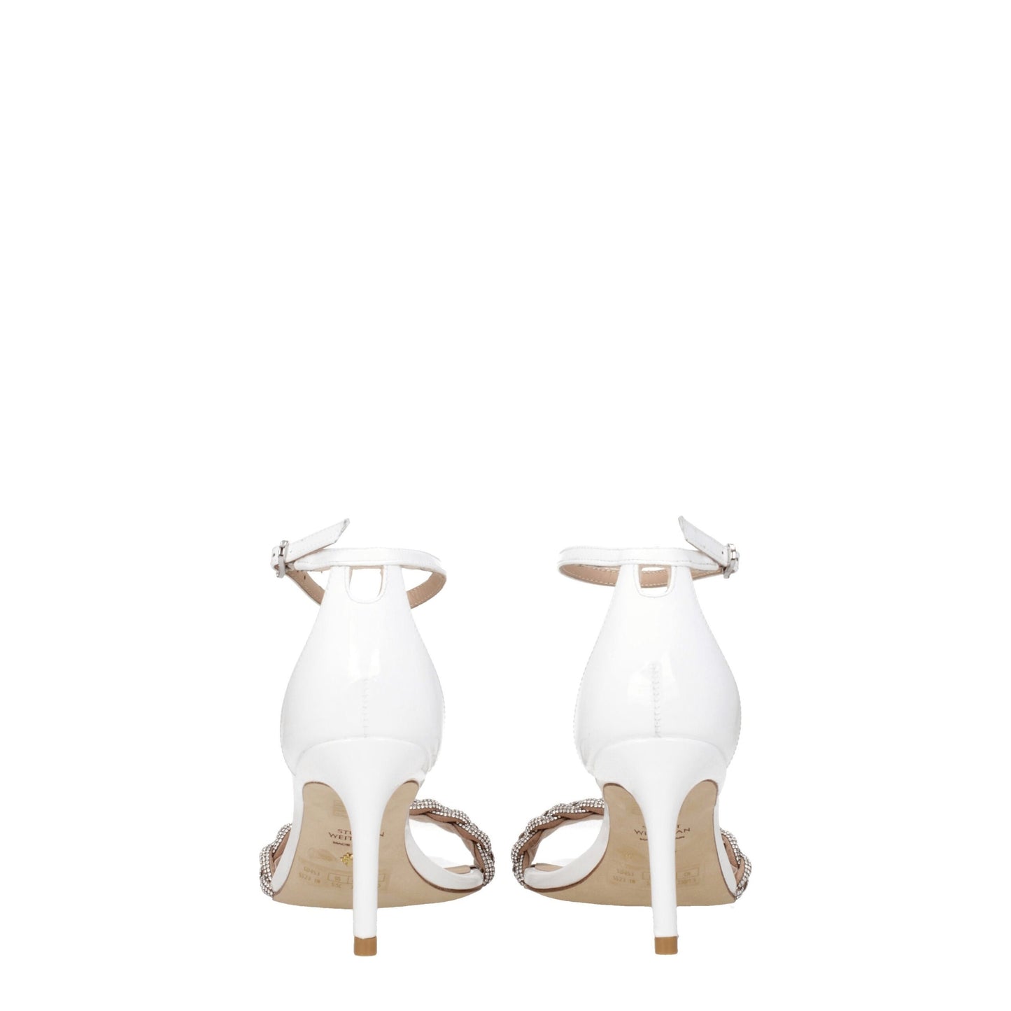 Stuart Weitzman White Leather Sandal
