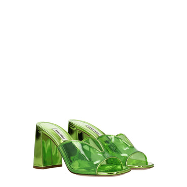 Miu Miu Green Plexiglass Sandal