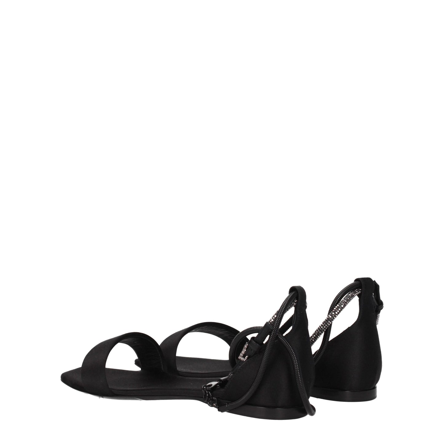 Max Mara Black Satin Sandal