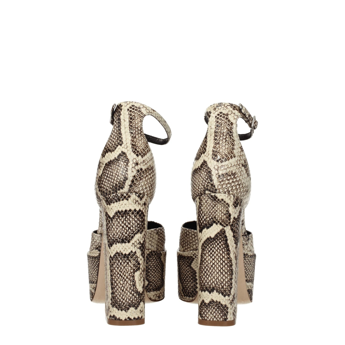 Paris Texas Beige Leather Sandal