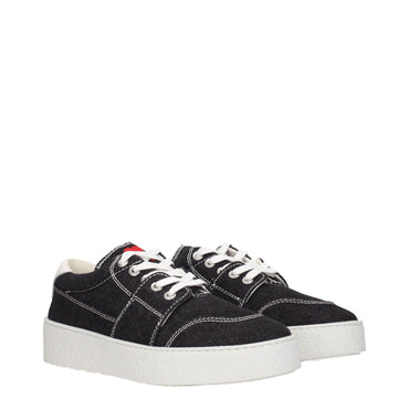 Ami Paris Black Fabric Sneakers