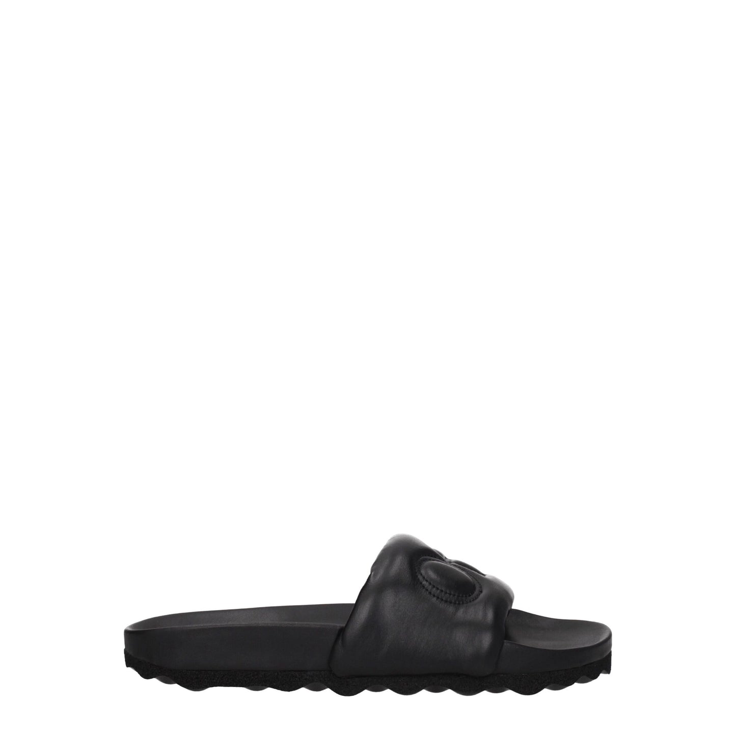Off-White Black Leather Slipper