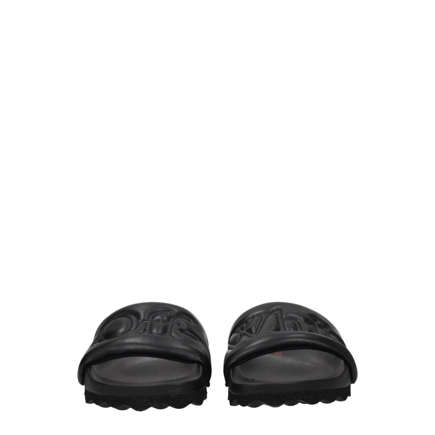 Off-White Black Leather Slipper
