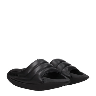 Balmain Black Leather Slipper