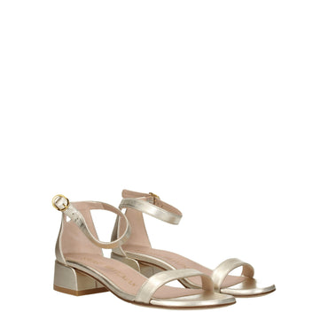 Stuart Weitzman Gold Leather Sandal